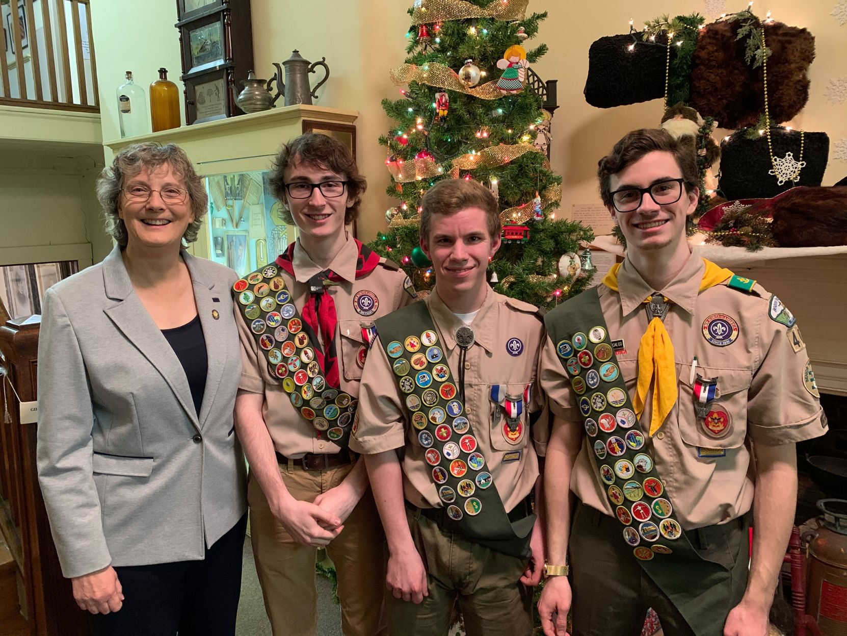Assemblywoman Marjorie Burns recognizes Scouts in Caledonia